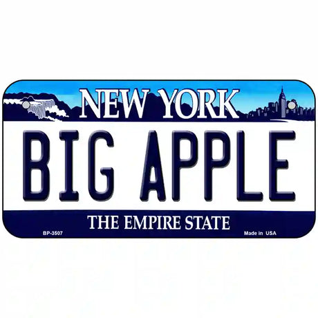 Big Apple New York Novelty Metal License Plate 6" x 3" (BP)