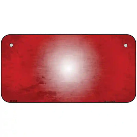 Red White Fade Scratched License Plate Metal Novelty 6" x 3" (BP)