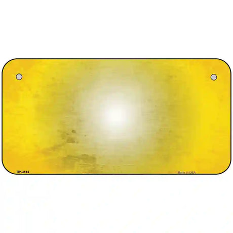 Yellow White Fade Scratched License Plate Metal Novelty 6" x 3" (BP)