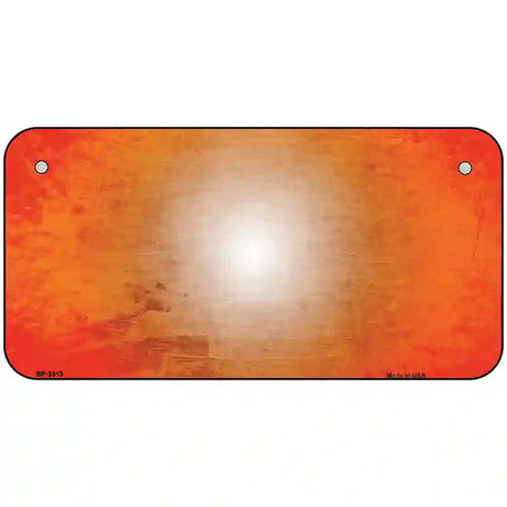 Orange White Fade Scratched License Plate Metal Novelty 6" x 3" (BP)