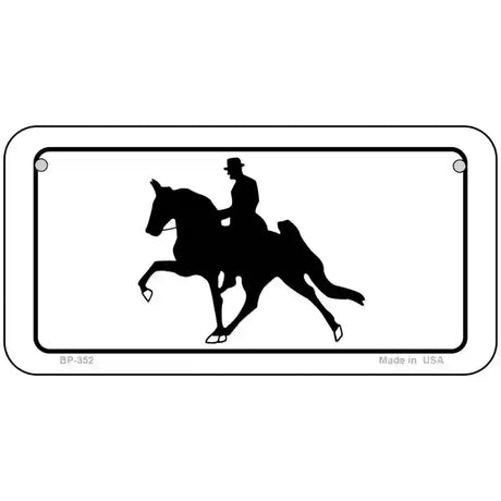 Horse With Rider Metal Novelty License Plate 6" x 3" (BP)