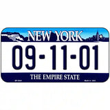 9 11 01 New York Novelty Metal Novelty License Plate 6" x 3" (BP)