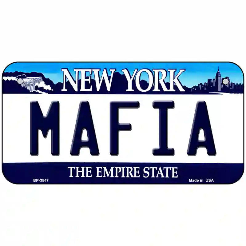 Mafia New York Novelty Metal License Plate 6" x 3" (BP)