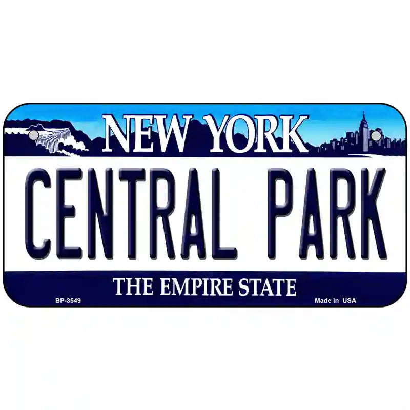 Central Park New York Novelty Metal License Plate 6" x 3" (BP)