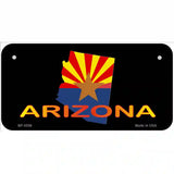 Arizona Flag Filled State Outline Metal Novelty License Plate 6" x 3" (BP)