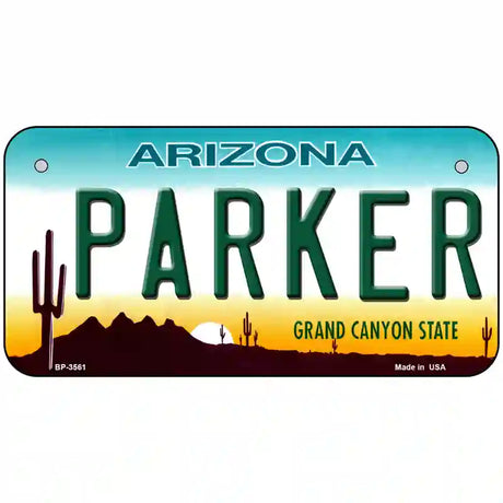 Parker Arizona Novelty Metal License Plate 6" x 3" (BP)