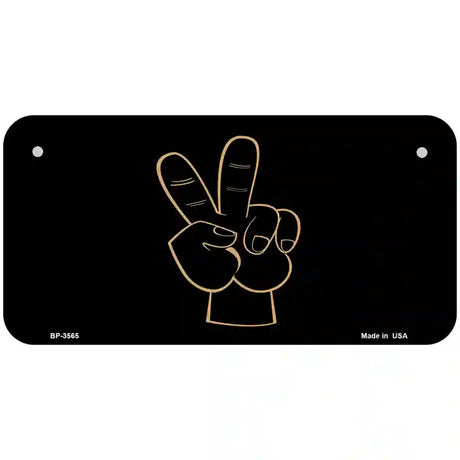 Peace Fingers Metal Novelty License Plate 6" x 3" (BP)