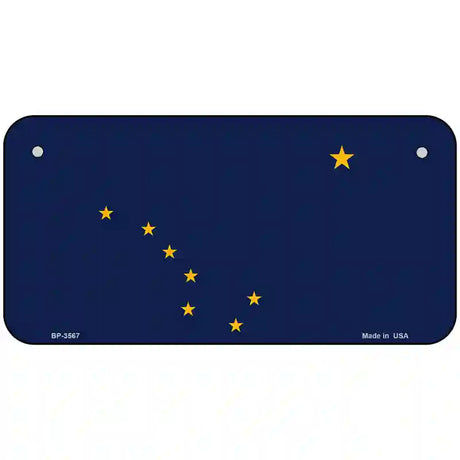 Alaska State Flag Metal Novelty License Plate 6" x 3" (BP)