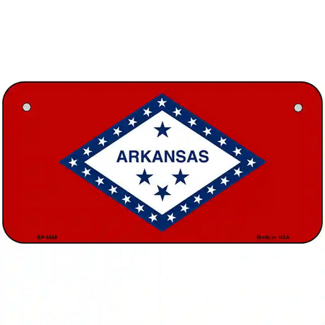 Arkansas State Flag Metal Novelty License Plate 6" x 3" (BP)