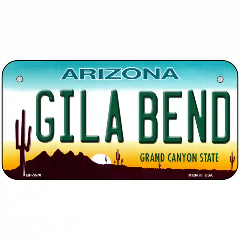 Gila Bend Arizona Novelty Metal License Plate 6" x 3" (BP)