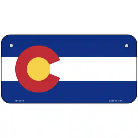 Colorado State Flag Metal Novelty License Plate 6" x 3" (BP)