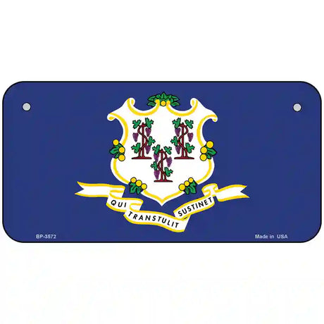 Connecticut State Flag Metal Novelty License Plate 6" x 3" (BP)