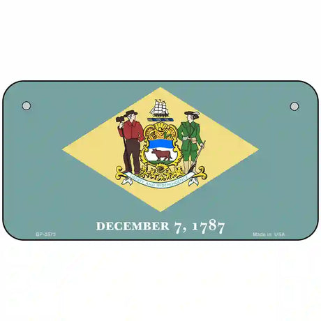 Delaware State Flag Metal Novelty License Plate 6" x 3" (BP)