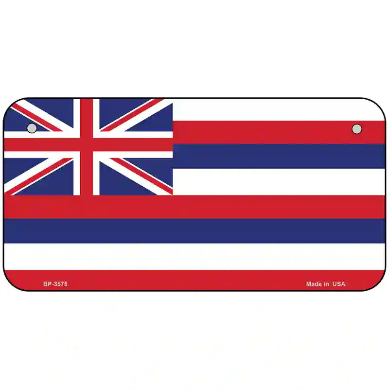 Hawaii Flag State Flag Metal Novelty License Plate 6" x 3" (BP)