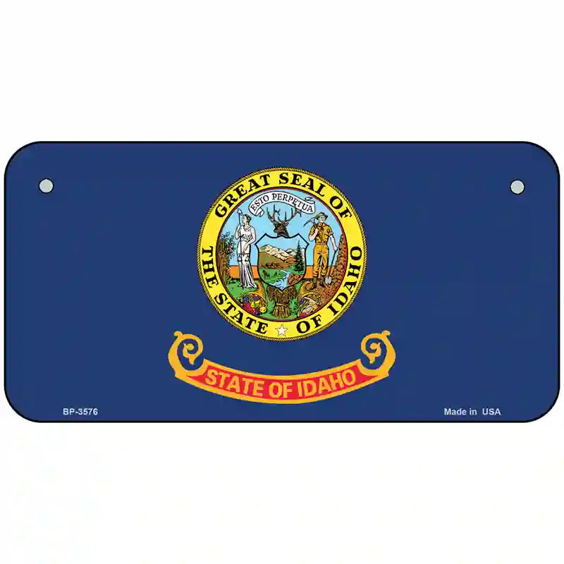 Idaho State Flag Metal Novelty License Plate 6" x 3" (BP)