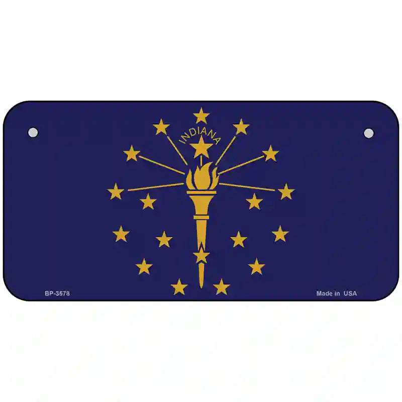 Indiana State Flag Metal Novelty License Plate 6" x 3" (BP)