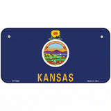 Kansas State Flag Metal Novelty License Plate 6" x 3" (BP)