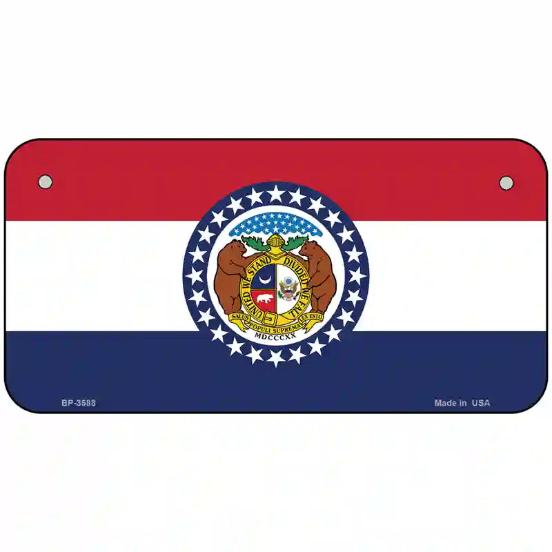 Missouri State Flag Metal Novelty License Plate 6" x 3" (BP)