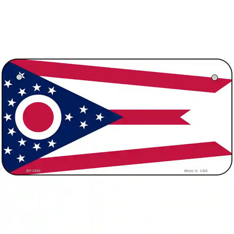 Ohio State Flag Metal Novelty License Plate 6" x 3" (BP)