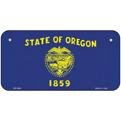 Oregon State Flag Metal Novelty License Plate 6" x 3" (BP)