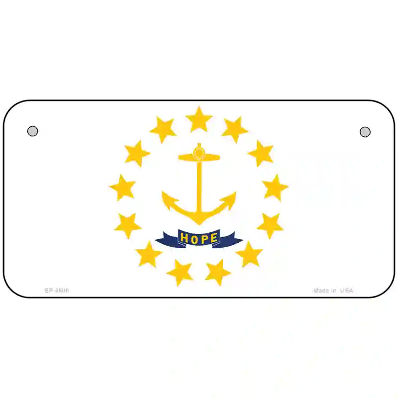 Rhode Island State Flag Metal Novelty License Plate 6" x 3" (BP)