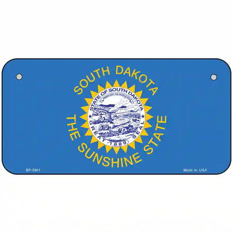 South Dakota State Flag Metal Novelty License Plate 6" x 3" (BP)