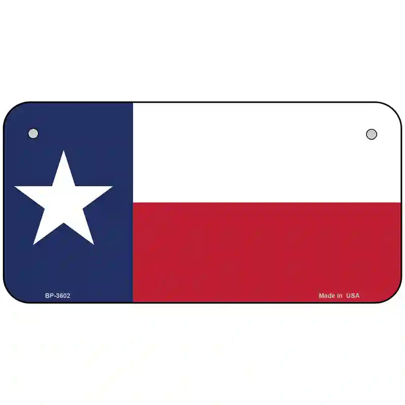 Texas State Flag Metal Novelty License Plate 6" x 3" (BP)