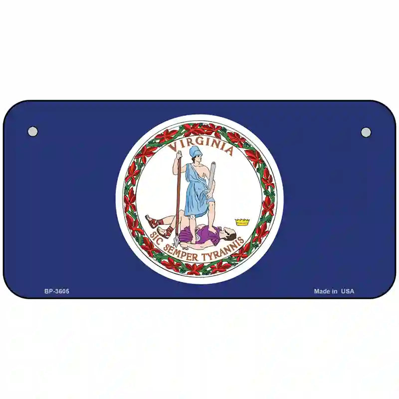 Virginia State Flag Metal Novelty License Plate 6" x 3" (BP)