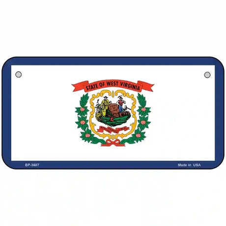 West Virginia State Flag Metal Novelty License Plate 6" x 3" (BP)