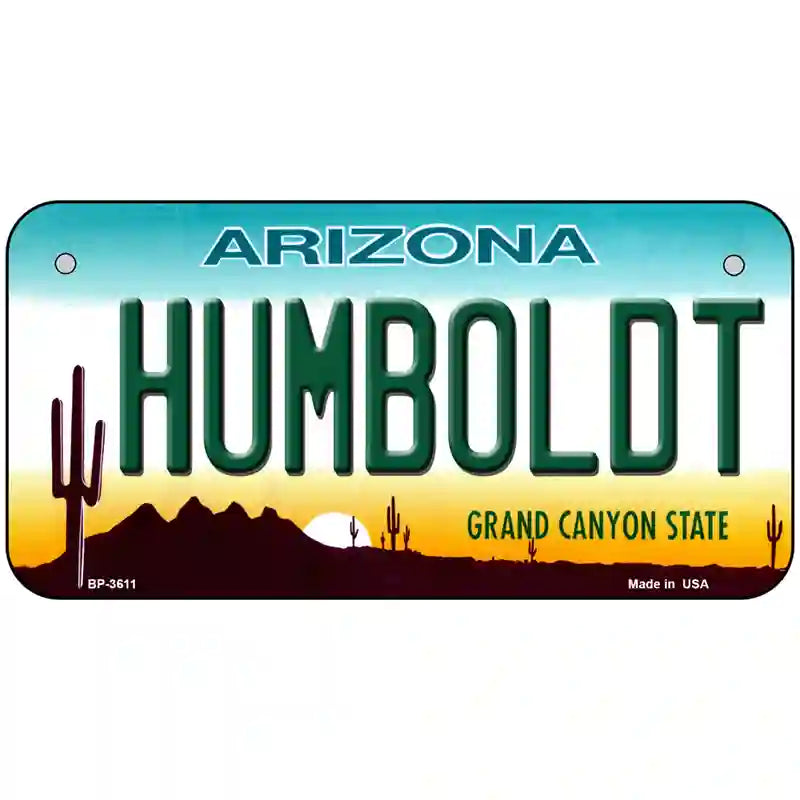 Humboldt Arizona Metal Novelty License Plate 6" x 3" (BP)