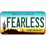 Fearless Arizona Novelty Metal License Plate 6" x 3" (BP)