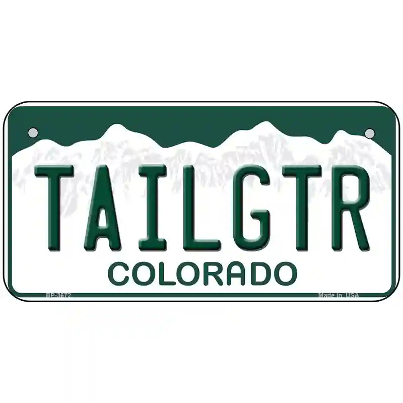 Tailgtr Colorado Novelty Metal License Plate 6" x 3" (BP)