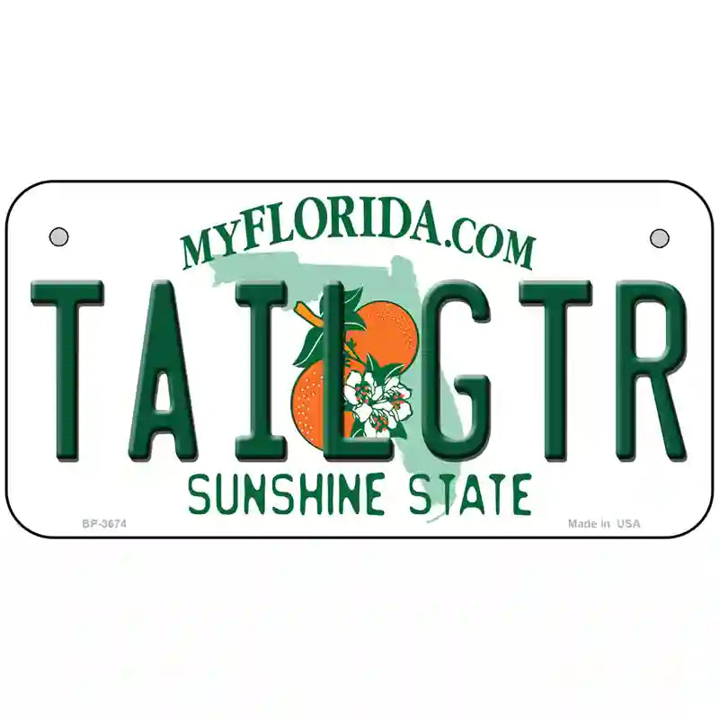 Tailgtr Florida Novelty Metal License Plate 6" x 3" (BP)