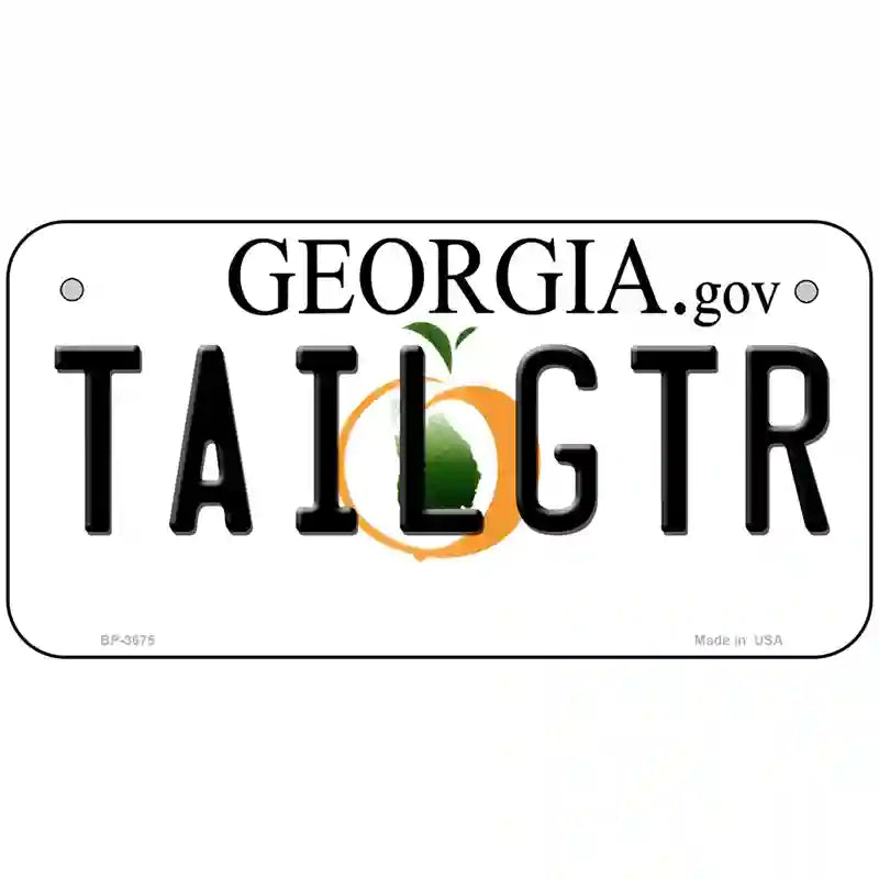 Tailgtr Georgia Novelty Metal License Plate 6" x 3" (BP)