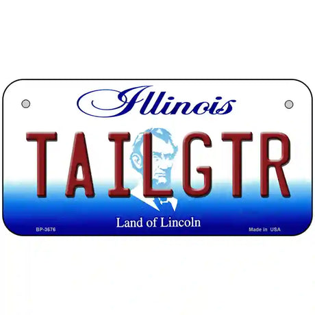 Tailgtr Illinois Novelty Metal License Plate 6" x 3" (BP)