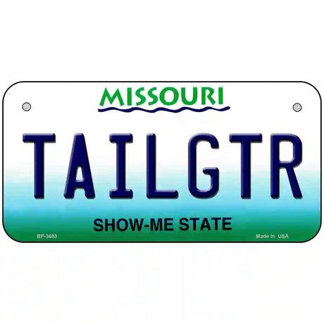 Tailgtr Missouri Novelty Metal License Plate 6" x 3" (BP)