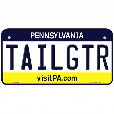 Tailgtr Pennsylvania Novelty Metal License Plate 6" x 3" (BP)