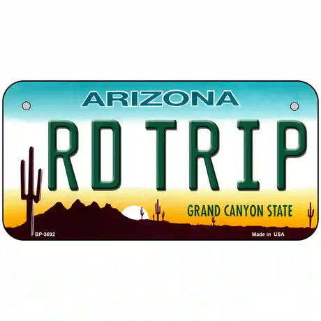 Rd Trip Arizona Novelty Metal License Plate 6" x 3" (BP)