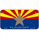 Flagstaff Arizona State Flag Metal Novelty License Plate 6" x 3" (BP)