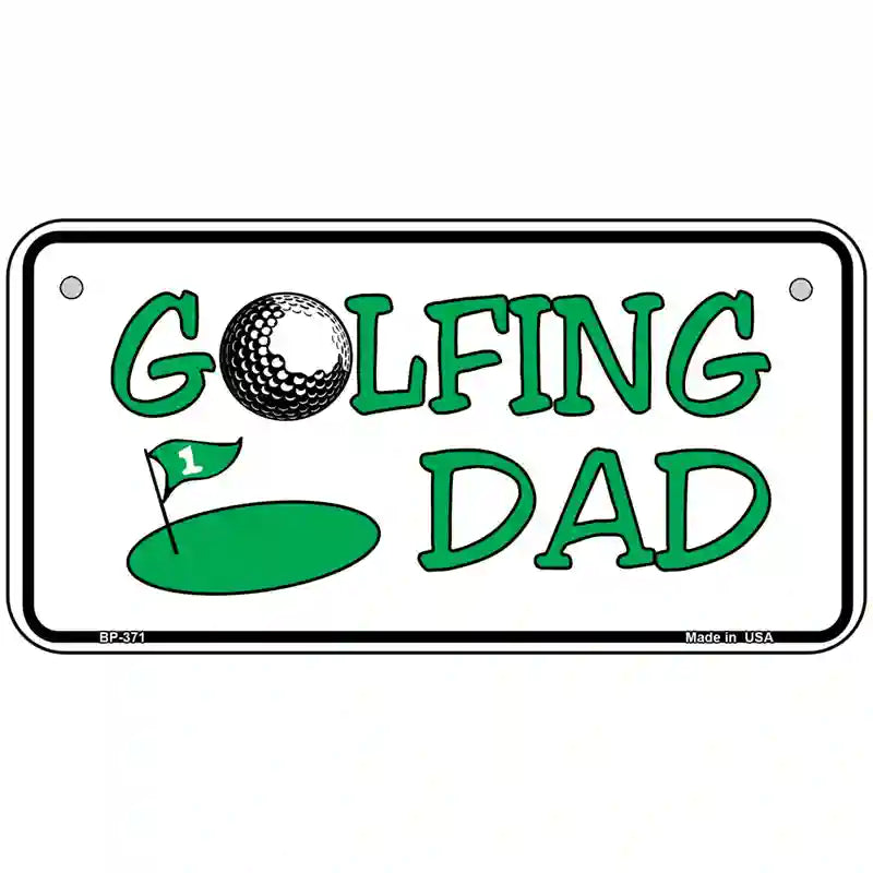 Golfing Dad Metal Novelty License Plate 6" x 3" (BP)