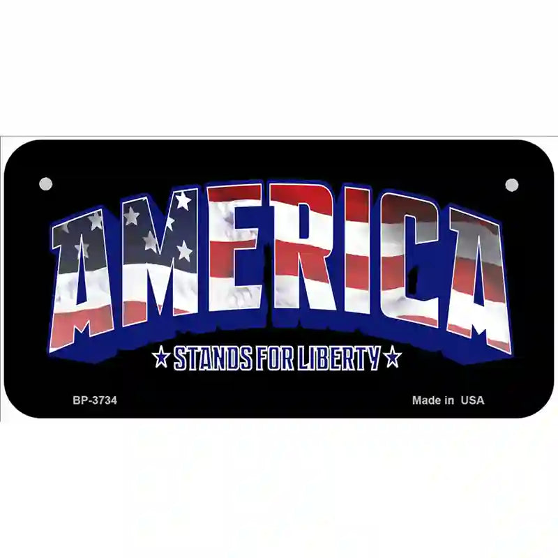 America Metal Novelty License Plate 6" x 3" (BP)