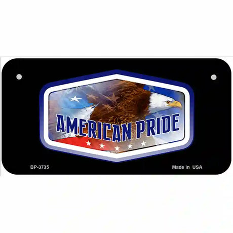 American Pride Metal Novelty License Plate 6" x 3" (BP)