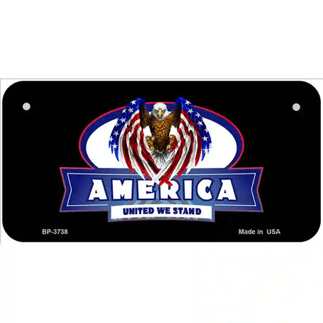 America United Metal Novelty License Plate 6" x 3" (BP)