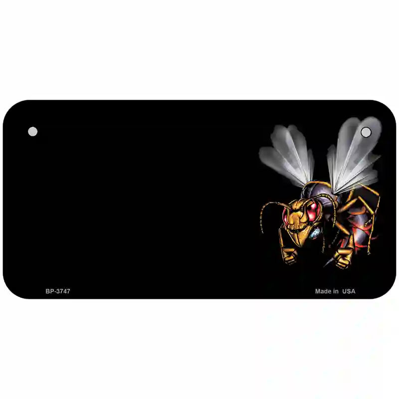 Hornet Offset Metal Novelty License Plate 6" x 3" (BP)