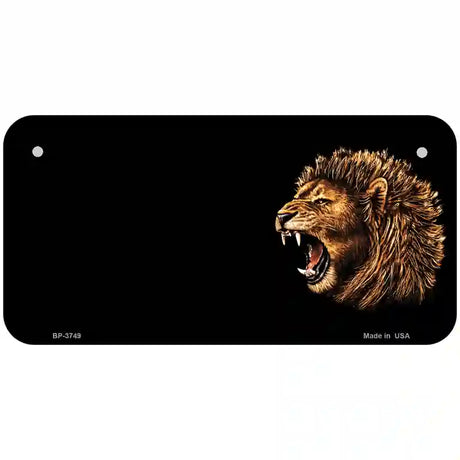 Lion Head Offset Metal Novelty License Plate 6" x 3" (BP)