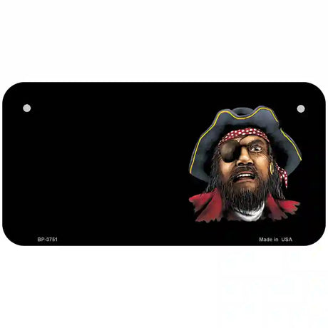 Pirate Offset Metal Novelty License Plate 6" x 3" (BP)