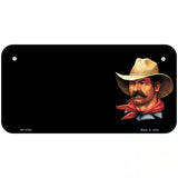 Cowboy Offset Metal Novelty License Plate 6" x 3" (BP)