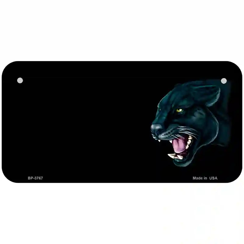 Panther Offset Profile Metal Novelty License Plate 6" x 3" (BP)