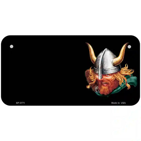 Warrior Offset Metal Novelty License Plate 6" x 3" (BP)