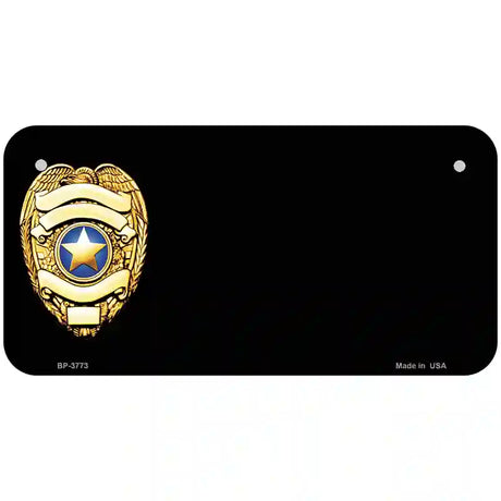 Police Badge Offset Metal Novelty License Plate 6" x 3" (BP)